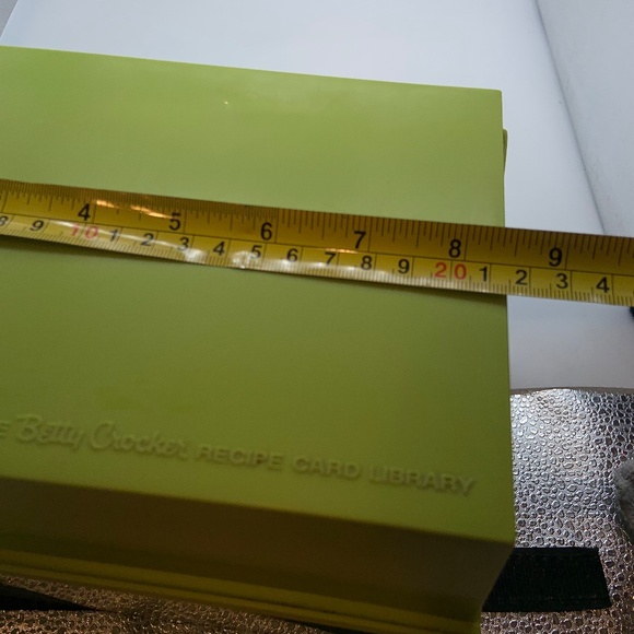 Vintage 1970s Betty Crocker Recipe Plastic Card Library Avacado Green - Picture 13 of 16